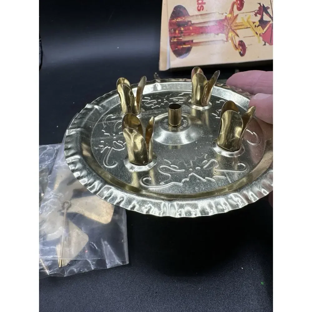Vintage Christmas 'Angel Chimes' candle holder set Brass Swedish Tradition S1L